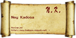 Ney Kadosa névjegykártya